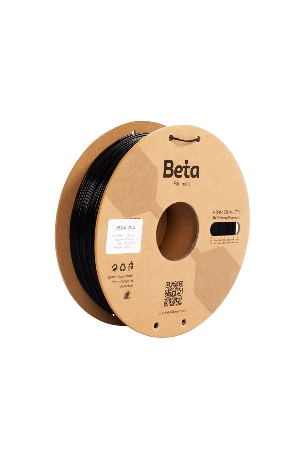 Beta PEBA 90A Filament Siyah