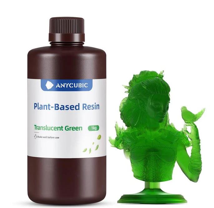 Anycubic - Anycubic Plant-Based UV Reçine - Şeffaf Yeşil - 1 kg