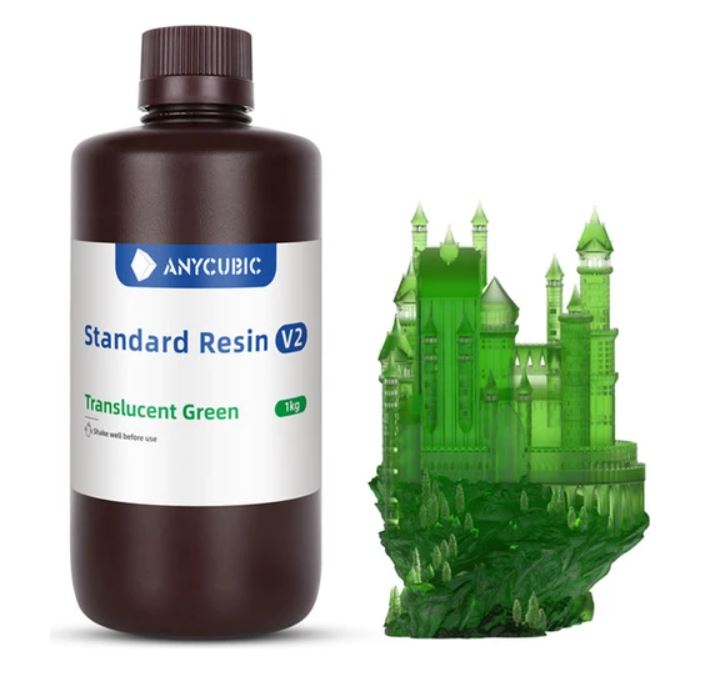Anycubic Standard Reçine V2 - Şeffaf Yeşil - 1 kg