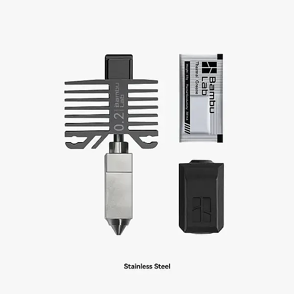 Bambu Lab Hotend with Stainless Steel Nozzle 0.2mm