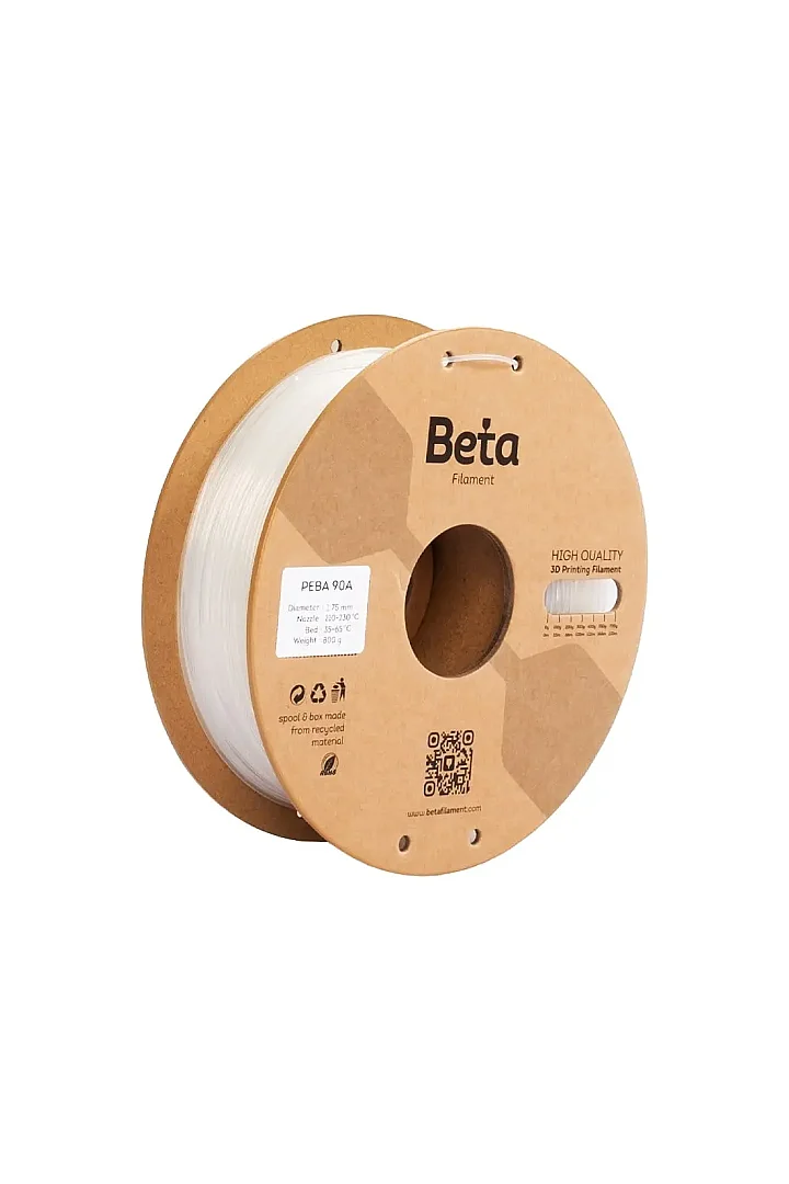 Beta PEBA 90A Filament 1.75mm 800g ŞEFFAF (1)