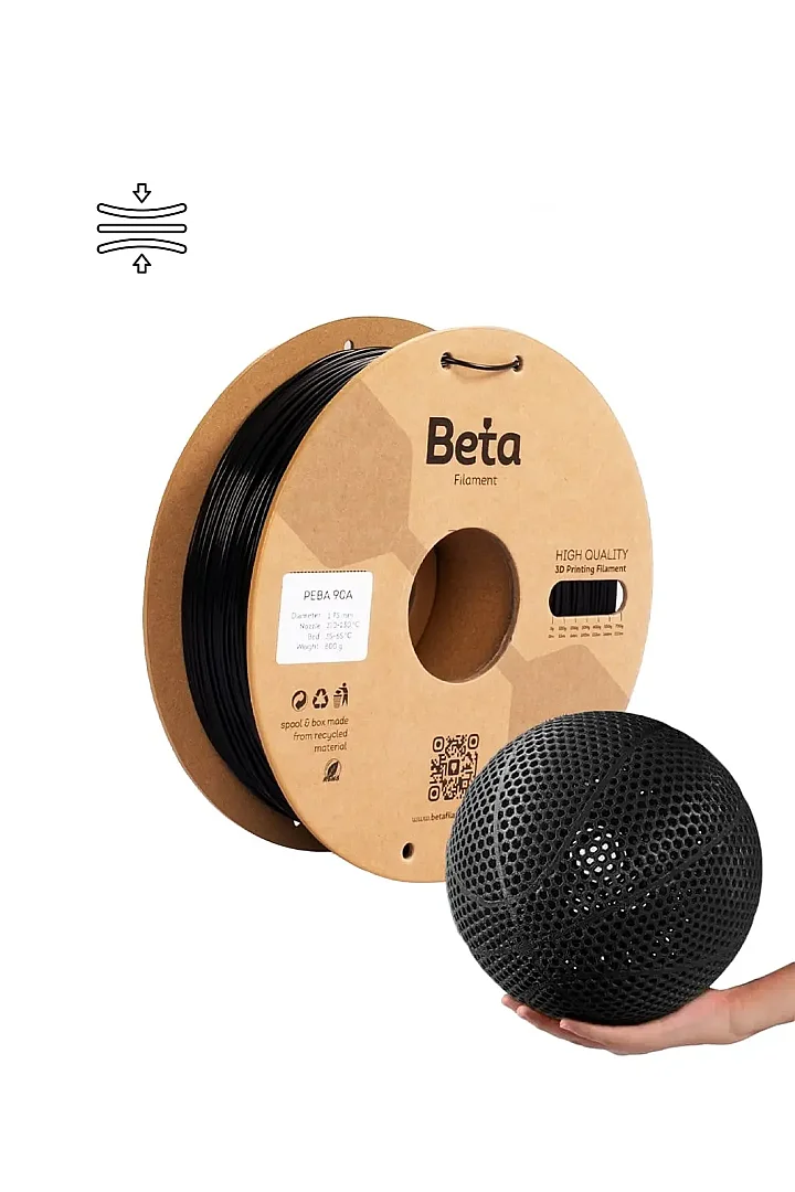 Beta PEBA 90A Filament 1.75mm 800g SİYAH