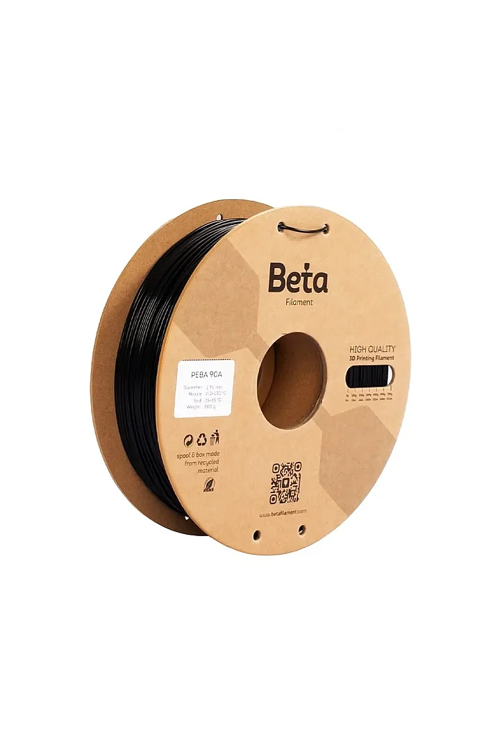 Beta PEBA 90A Filament 1.75mm 800g SİYAH (1)