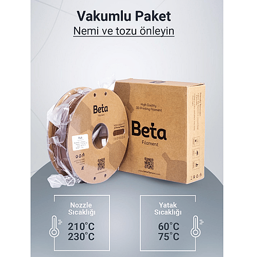 Beta PLA+ Filament 1.75mm 1kg KAHVERENGİ - 6