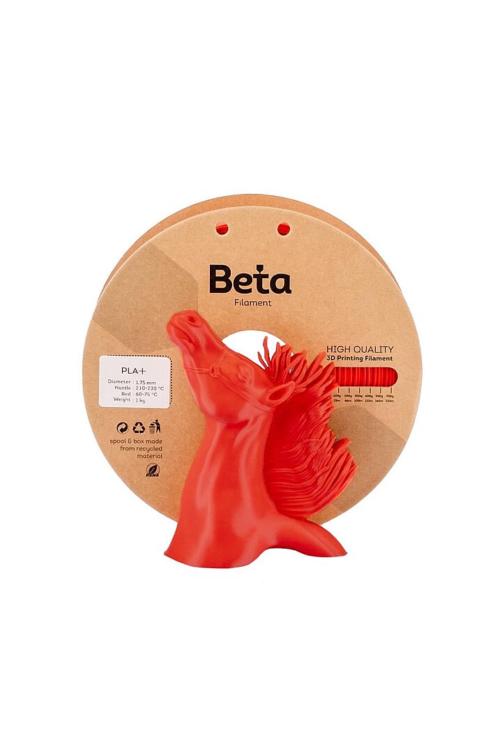 Beta PLA+ Filament 1.75mm 1kg Kiss Red KIRMIZI 