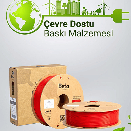 Beta PLA+ Filament 1.75mm 1kg Kiss Red KIRMIZI - 7