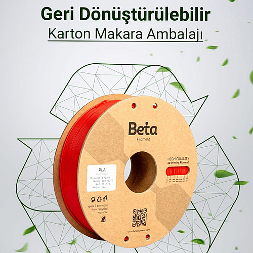 Beta PLA+ Filament 1.75mm 1kg Kiss Red KIRMIZI - 8