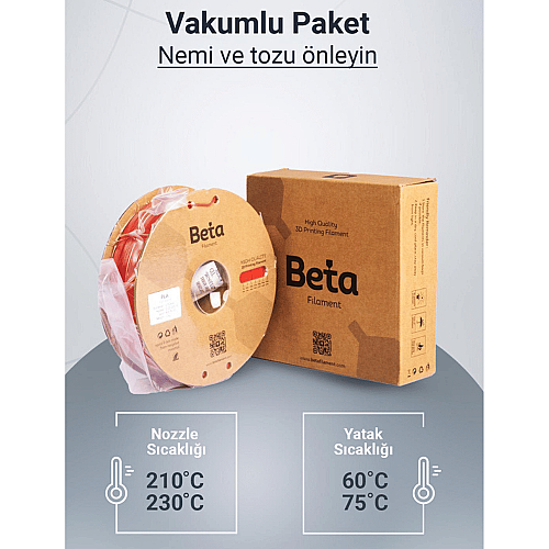 Beta PLA+ Filament 1.75mm 1kg Kiss Red KIRMIZI - 6