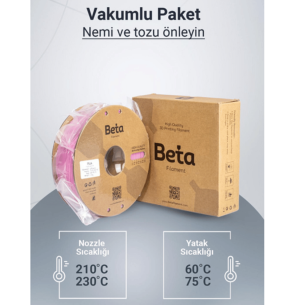 Beta PLA+ Filament 1.75mm 1kg PEMBE - 6