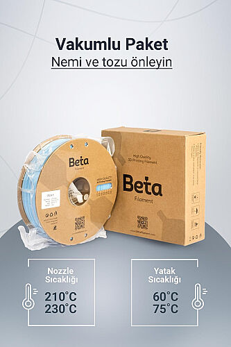 Beta PLA+ Filament 1.75mm 1kg Sky Blue AÇIK MAVİ - 6