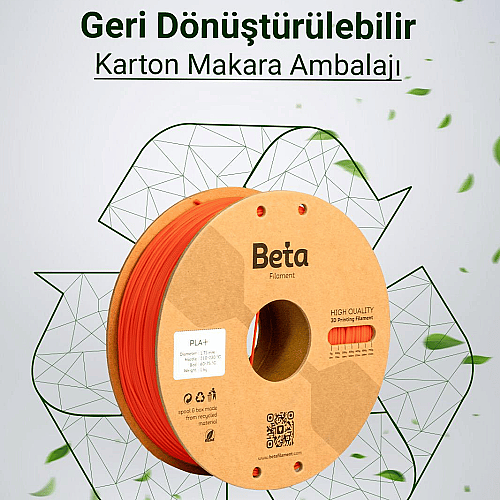 Beta PLA+ Filament 1.75mm 1kg TURUNCU - 7