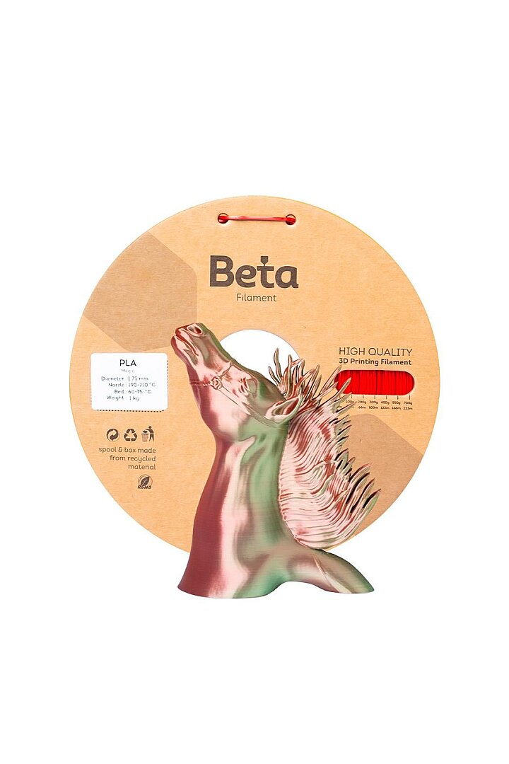 Beta PLA-Magic Silk Filament 1.75mm 1kg Red Green