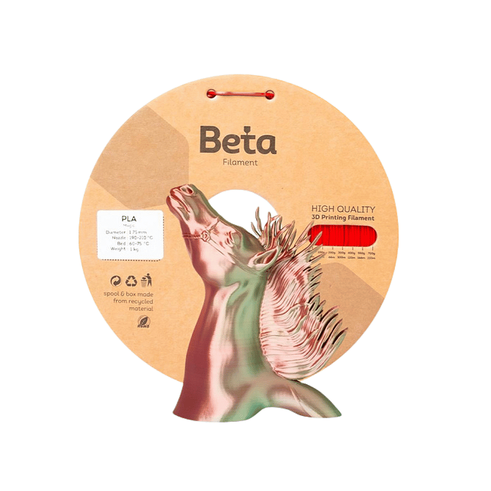 Beta PLA-Magic Silk Filament 1.75mm 1kg Red Green