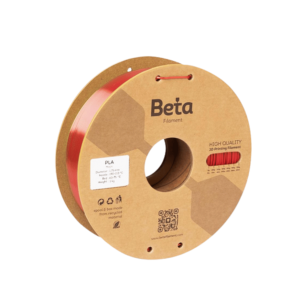 Beta PLA-Magic Silk Filament 1.75mm 1kg Red Green (1)