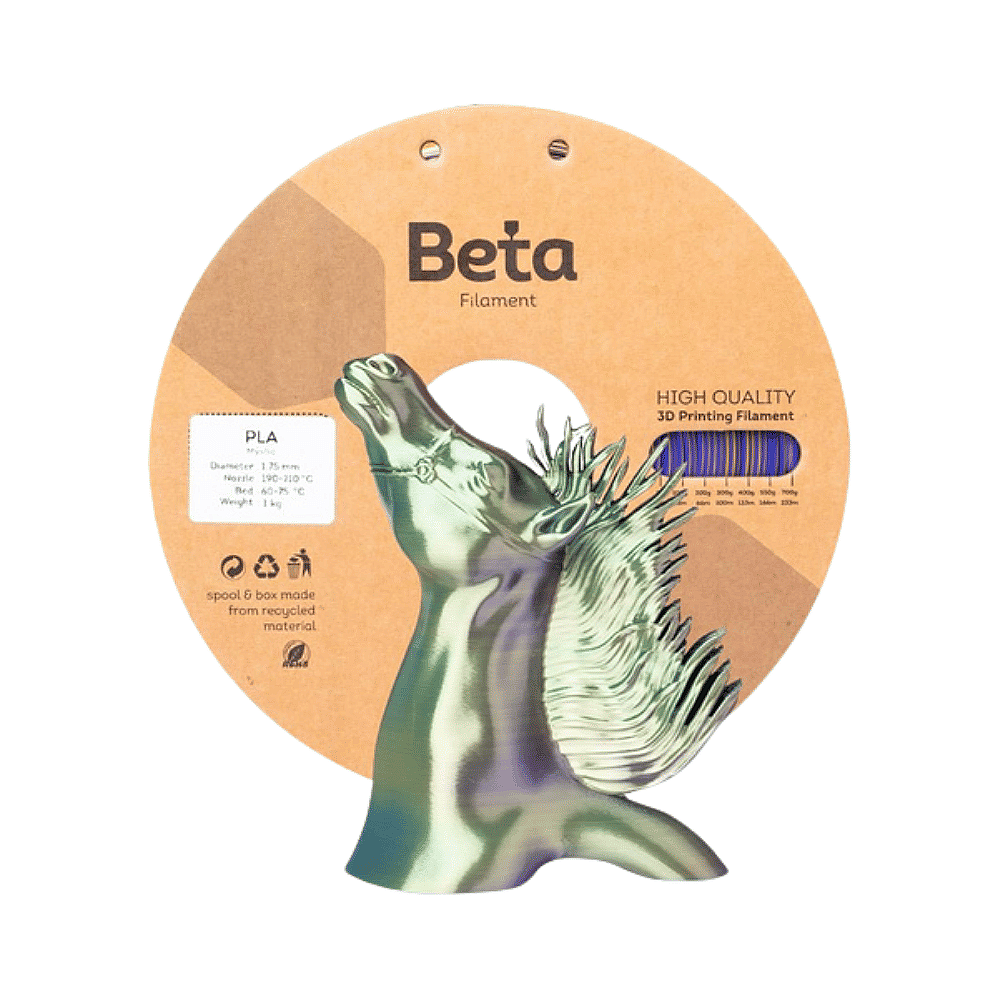 Beta PLA-Mystic Silk Filament 1.75mm 1kg Blue Purple Yellow