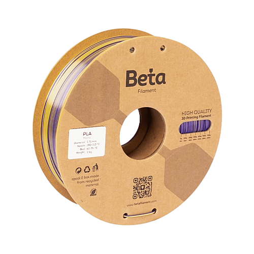 Beta PLA-Mystic Silk Filament 1.75mm 1kg Blue Purple Yellow - 2