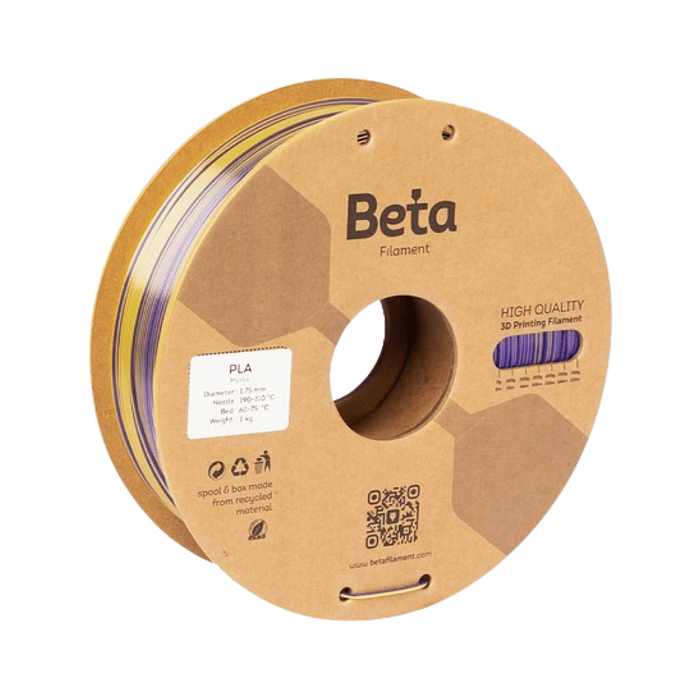 Beta PLA-Mystic Silk Filament 1.75mm 1kg Blue Purple Yellow (1)