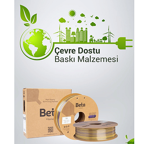 Beta PLA-Mystic Silk Filament 1.75mm 1kg Blue Purple Yellow - 7