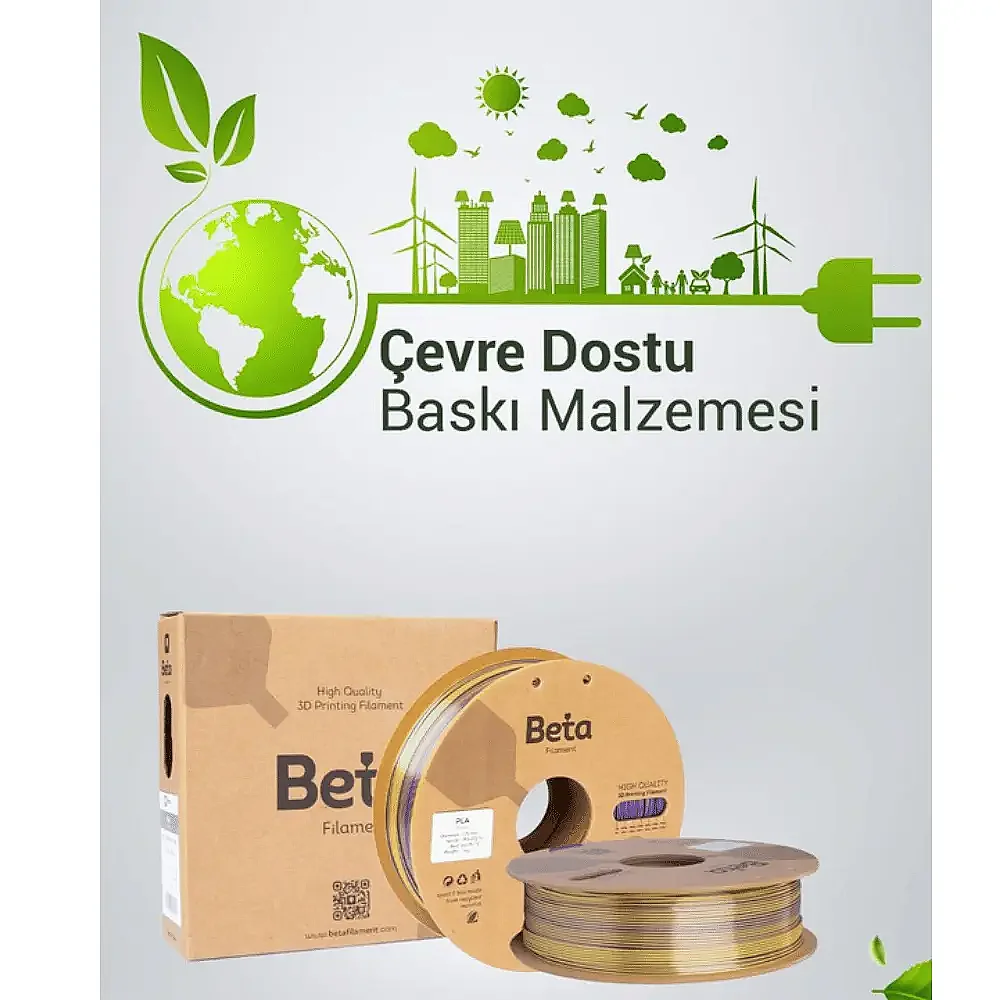 Beta PLA-Mystic Silk Filament 1.75mm 1kg Blue Purple Yellow - 4