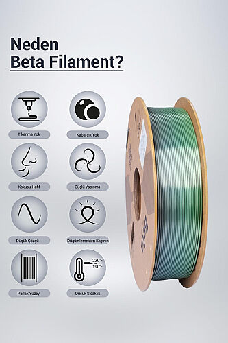 Beta PLA-Silk Filament 1.75mm 1kg Rainbow - 3