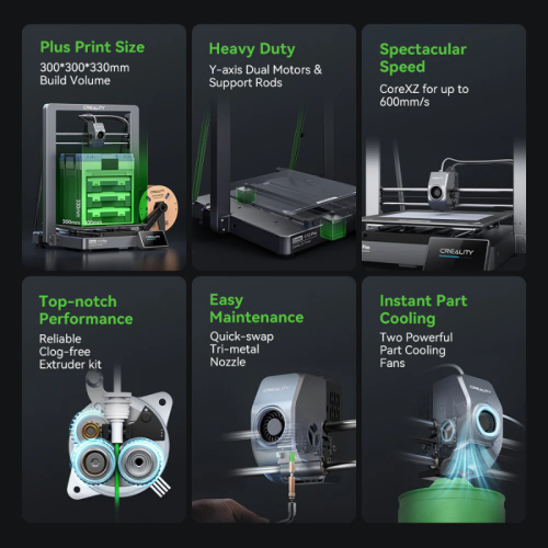 Creality Ender 3 V3 Plus Core XZ 3D Yazıcı - Thumbnail