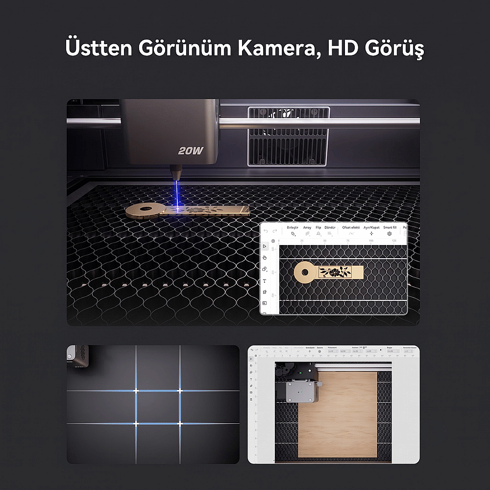 Creality Falcon A1 Pro 20W Lazer Gravür ve Kesici - 11