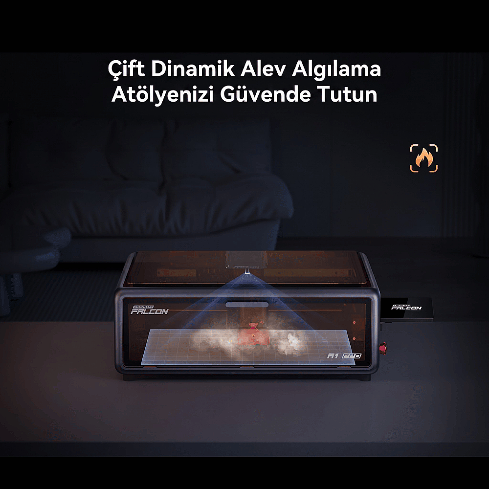 Creality Falcon A1 Pro 20W Lazer Gravür ve Kesici - 14