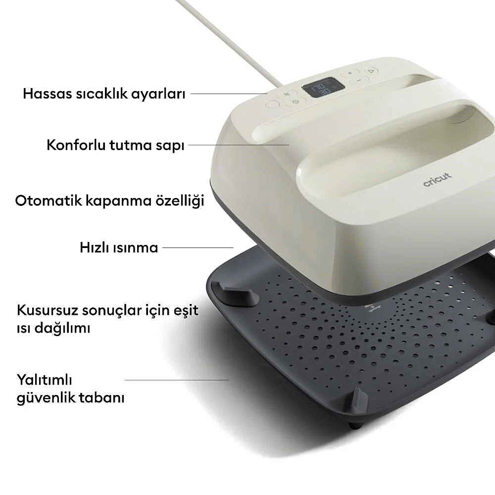 Cricut EasyPress SE Isıtıcı Krem (23x23cm) + Mat - 4