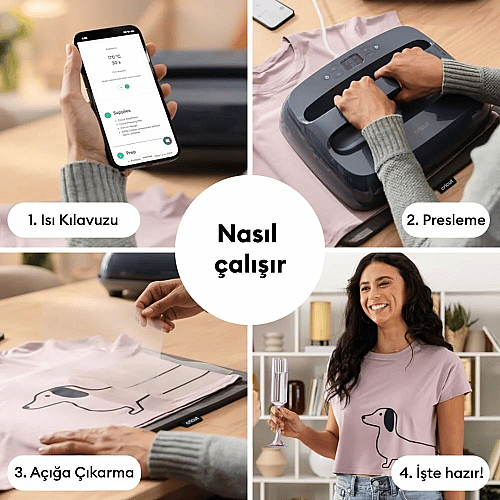 Cricut EasyPress SE Isıtıcı Mavi (25x30cm) + Mat - 5